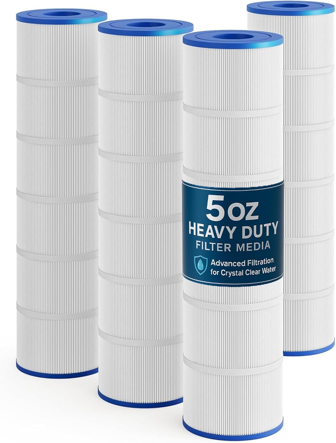 4 Pack CV340 Pool Filter Cartridges Compatible with Jandy CL340, CV340, Heavy Duty 5oz Fabric for Superior Filtration & Durability, Replaces PJAN85, Ultral-A8, A0557900