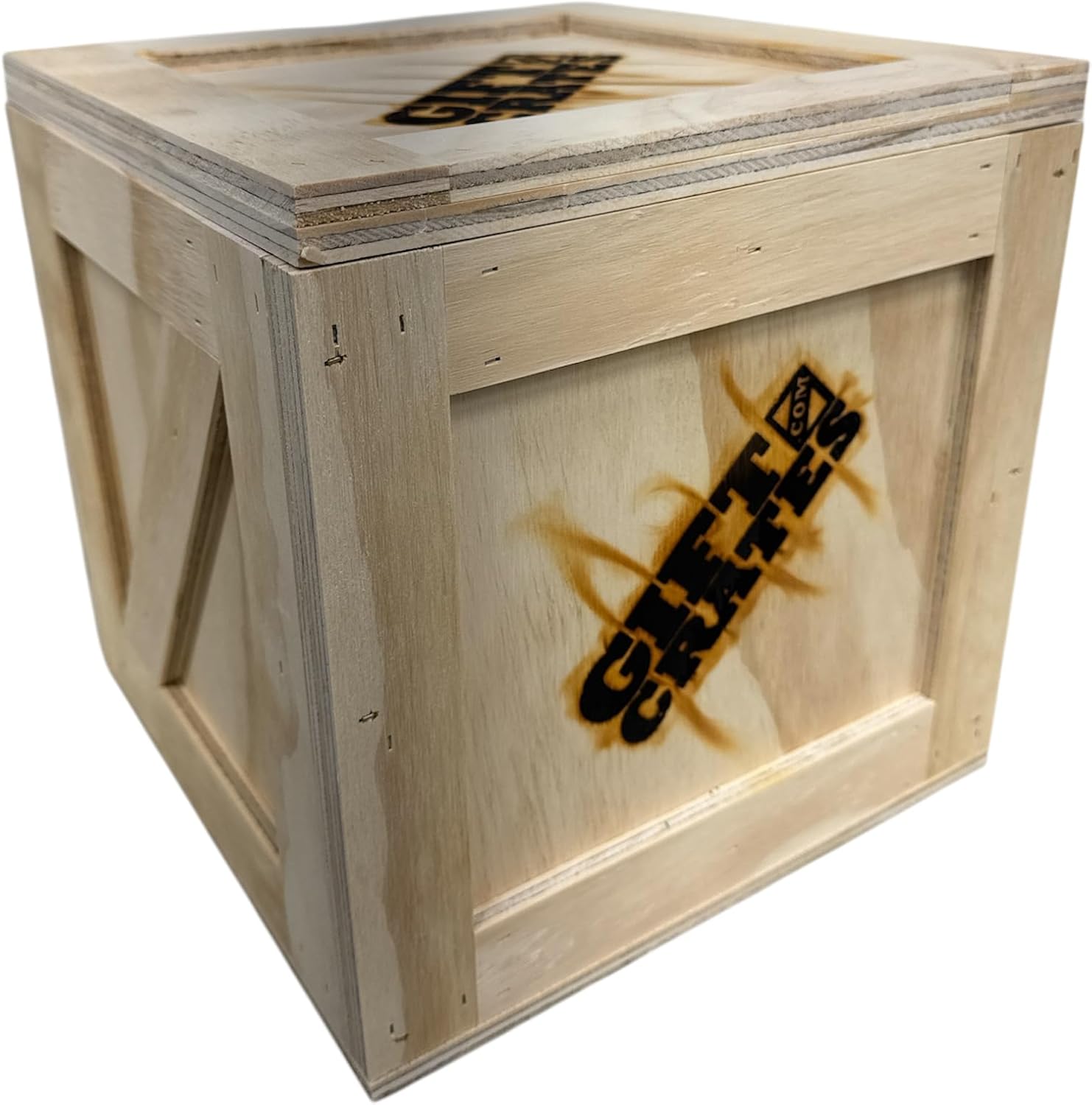 Wooden Shipping Crates - Amish American-built, great for Gifts, Shipping, and storage. (11 x 11 x 11 INCH)