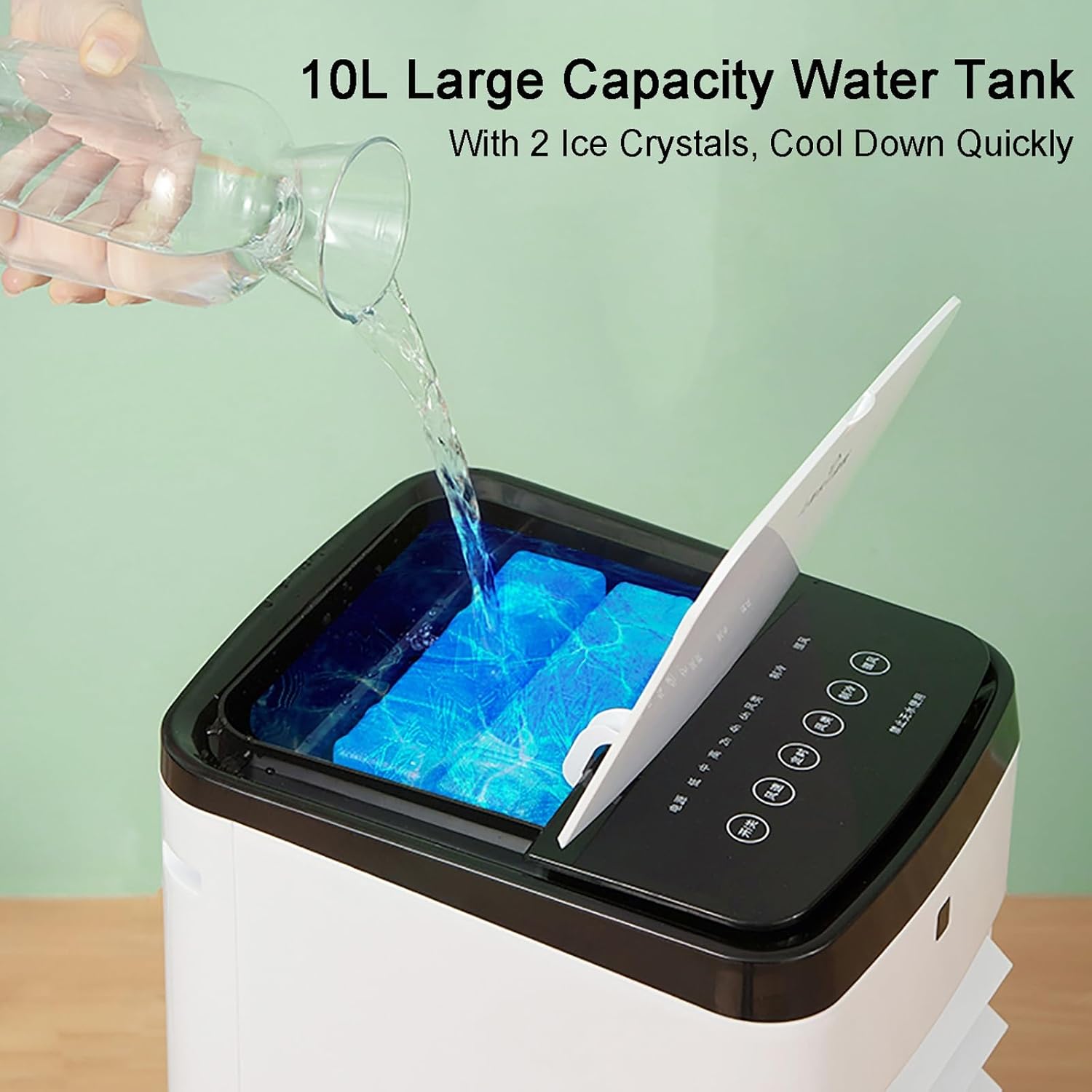 3-IN-1 Evaporative Air Cooler, Portable Air Conditioners w/Remote & 3 Speeds, Windowless Air Conditioner with Utral-Quiet, 2.6 Gal Tank & 2 Ice Packs, for Room Bedroom Office