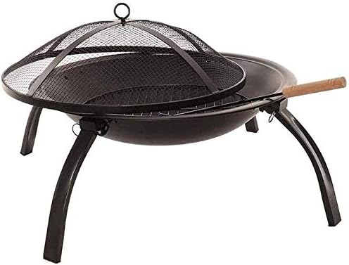 ItzZa Fire Pits Outdoor Wood Burning Firepit Fire Pit - Large Round Wood Burning Backyard & Patio Firepit Bowl