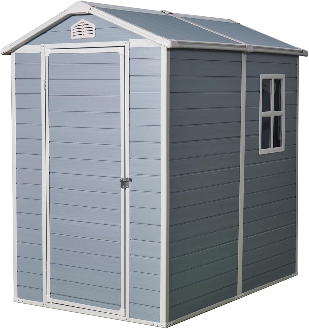 4 FT x 6 FT Resin Outdoor Storage Shed Kit-Perfect to Store Patio Furniture