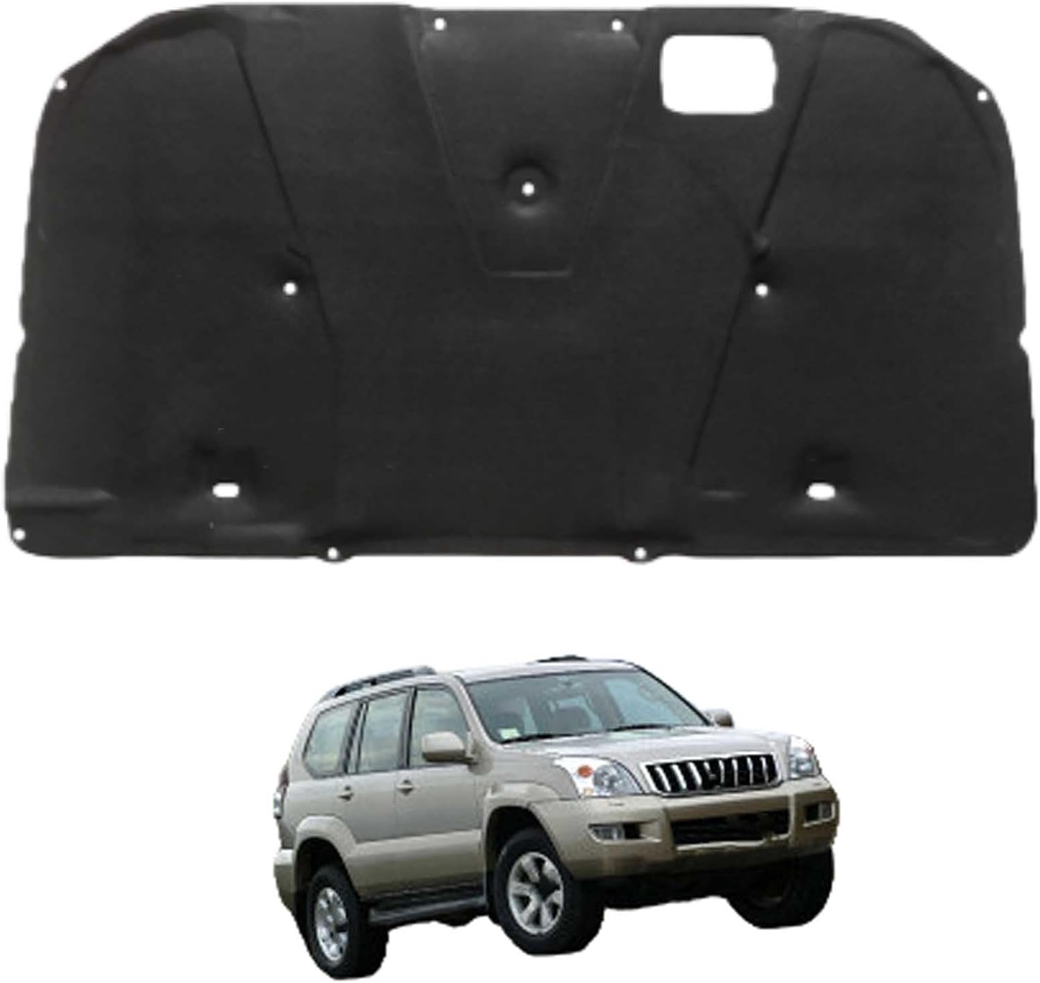 Car Front Hood Engine Sound Pad for Toyota Prado 2003-2009 LC120, Heat Insulation Cotton Mat Cover Soundproof Car Accessories
