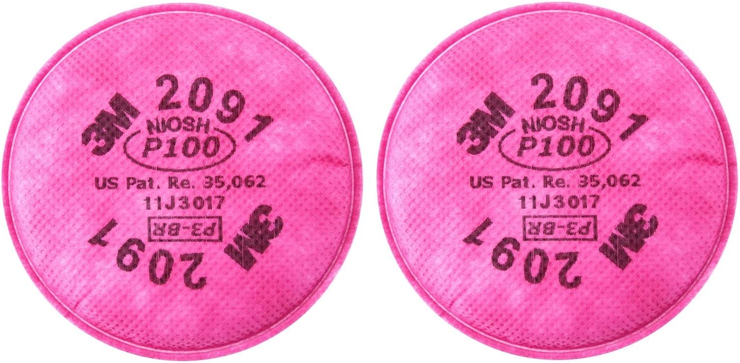 3M 2091 P100 Particulate Filter, 12 Pairs
