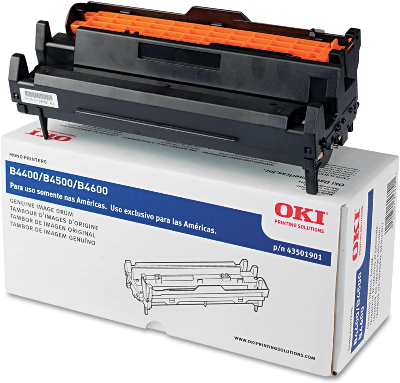 Oki 43501901 435019 Image Drum, Black