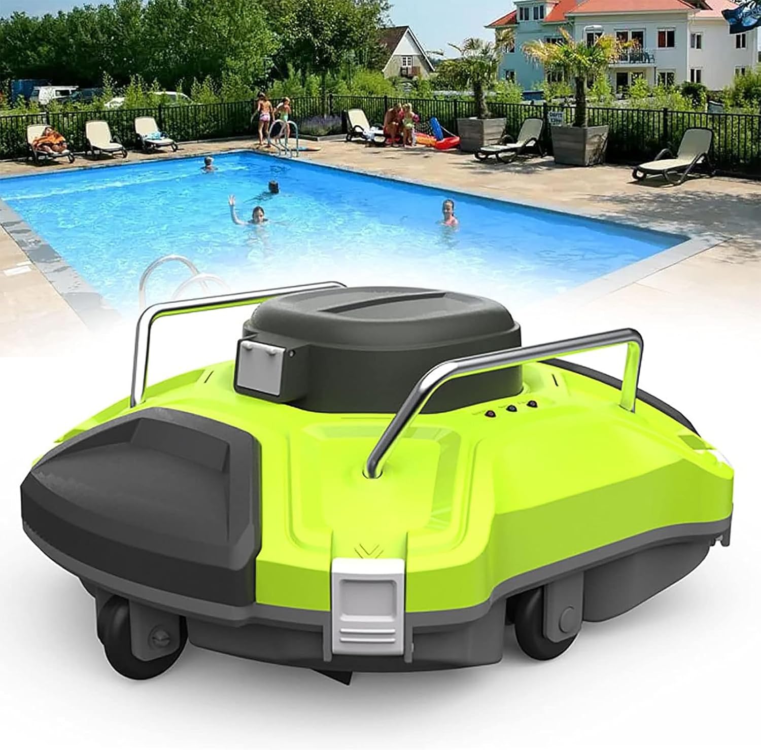 Cordless Robotic Pool Cleaner IPX8 Waterproof,360° Powerful Cleaning with Adaptive Speed,Smart Automatic Vacuum for Effortless Maintenance