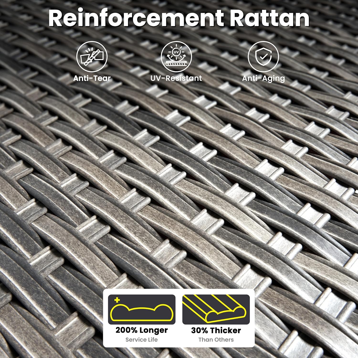 ovios 10 Pieces Patio Furniture Set with Swivel Chairs Rocking Gliders, 54