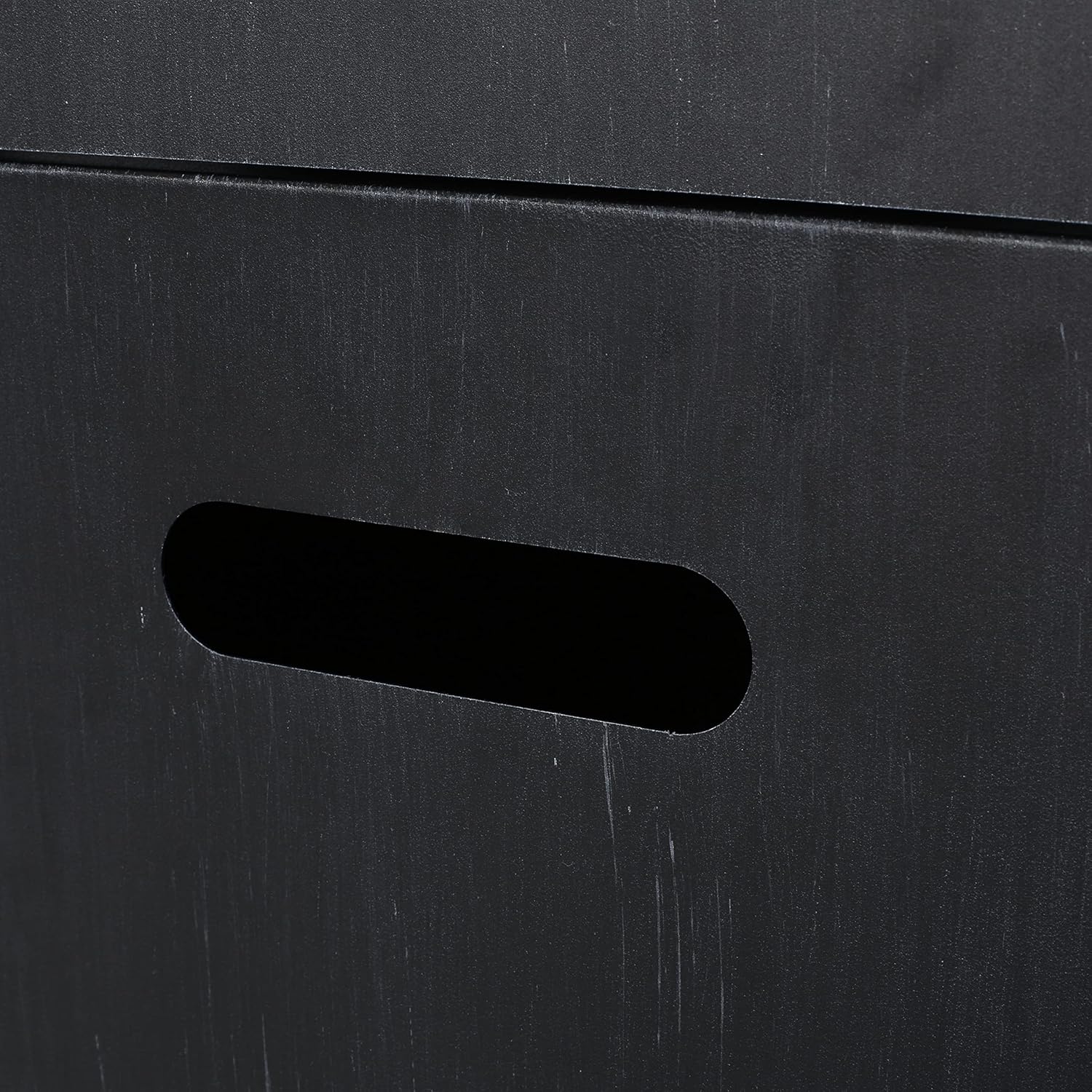 19.5 Inch Square Propane Fire Pit with Hidden Tank Space, 30,000 BTU Outdoor Fire Pit in Brushed Black, Compact Iron Fire Pits for Patio Deck Garden, Portable Heating Column Design, Only Table - 730K