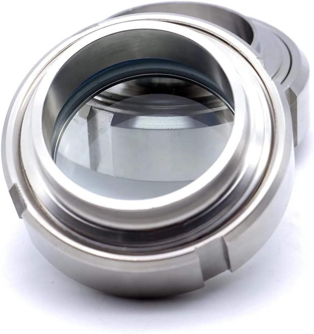 Revive Furniture SS304 Stainless Steel Tube Outer Diameter 25mm-159mm Sanitary Viewing Lens Diopter Circular Viewing Lens Welded Joint(159mm)