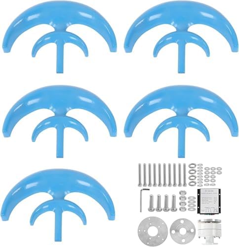 High Efficiency 12V/24V Vertical Axis Wind Turbine Kit for Home, Compact Eco-Friendly Small Wind Generator, Renewable Energy Solution, Quiet Windmill Motor System