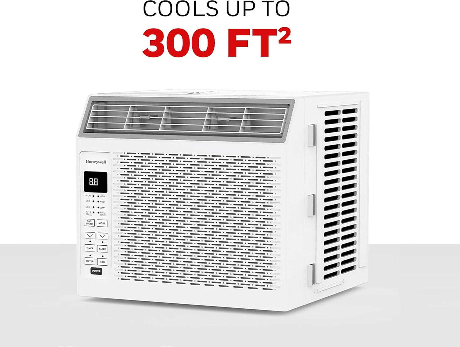 Honeywell 6,000 BTU Digital Window Air Conditioner, Remote, 4 Modes, Eco, 250 sq ft Coverage