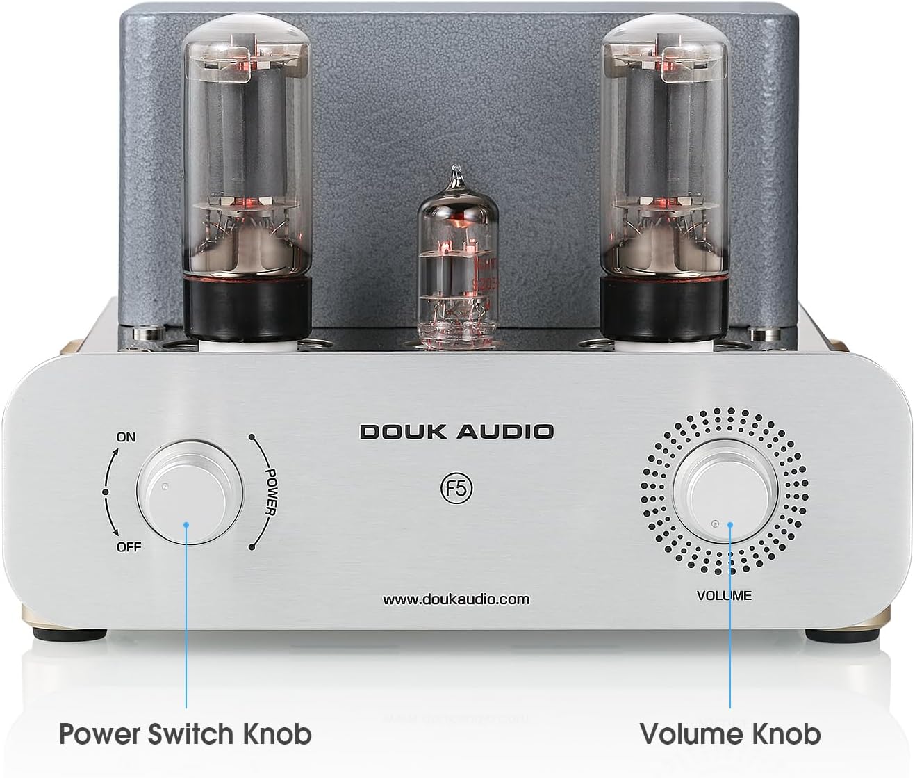 Douk Audio F5 Pure Class A HiFi Vacuum Tube Amplifier - Single-Ended Stereo Amp for Home Audio System with RCA Inputs