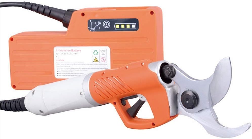 Laecabv 4.5cm Electric Branch Cutter Scissors Strap Li-ion Battery Cordless Garden Pruning Shears Fruit Tree Bypass Orchard Grapevine Economical Sharp Cutting Tool