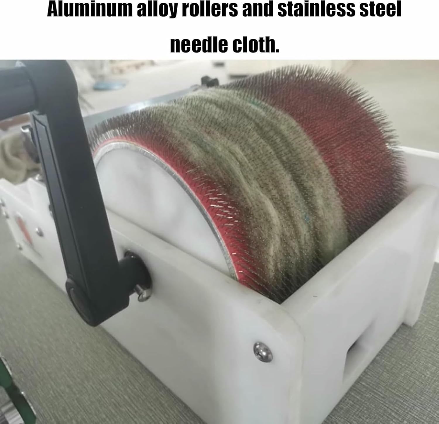 Manual Wool Carding Machine, Wool Drum Carding Machine, Fast Color Mixing,Belt Drive, Combing, Spinning, for DIY Wool Felt, Handicraft Enthusiasts~/