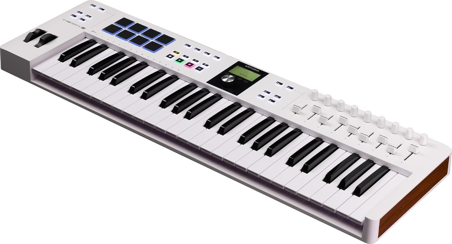 Arturia MK3 Essential 49 Key MIDI Keyboard Controller & MiniFuse Recording Pack Audio Interface Bundle - White