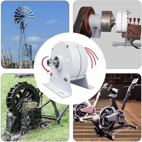 12000W Low Noise 3 Phase Permanent Magnet Generator - 12V-220V Alternator for Wind & Water Turbines, 50Hz RPM Controller Included