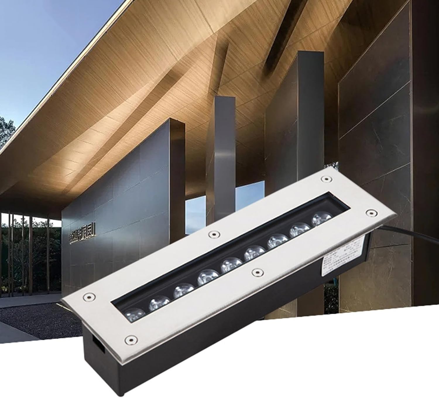 LED Ground Buried Light RGB Recessed Ground Lights IP67 Waterproof Pathway Lights for Backyard Patio Garden Step Decorative Landscape Light(36W-AC12V)