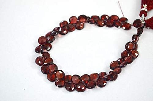 13 inch natural beads strand of 4-5.5mm faceted heart garnet gemstone beads for DIY jewelry - necklace, bracelet, earring, ring.