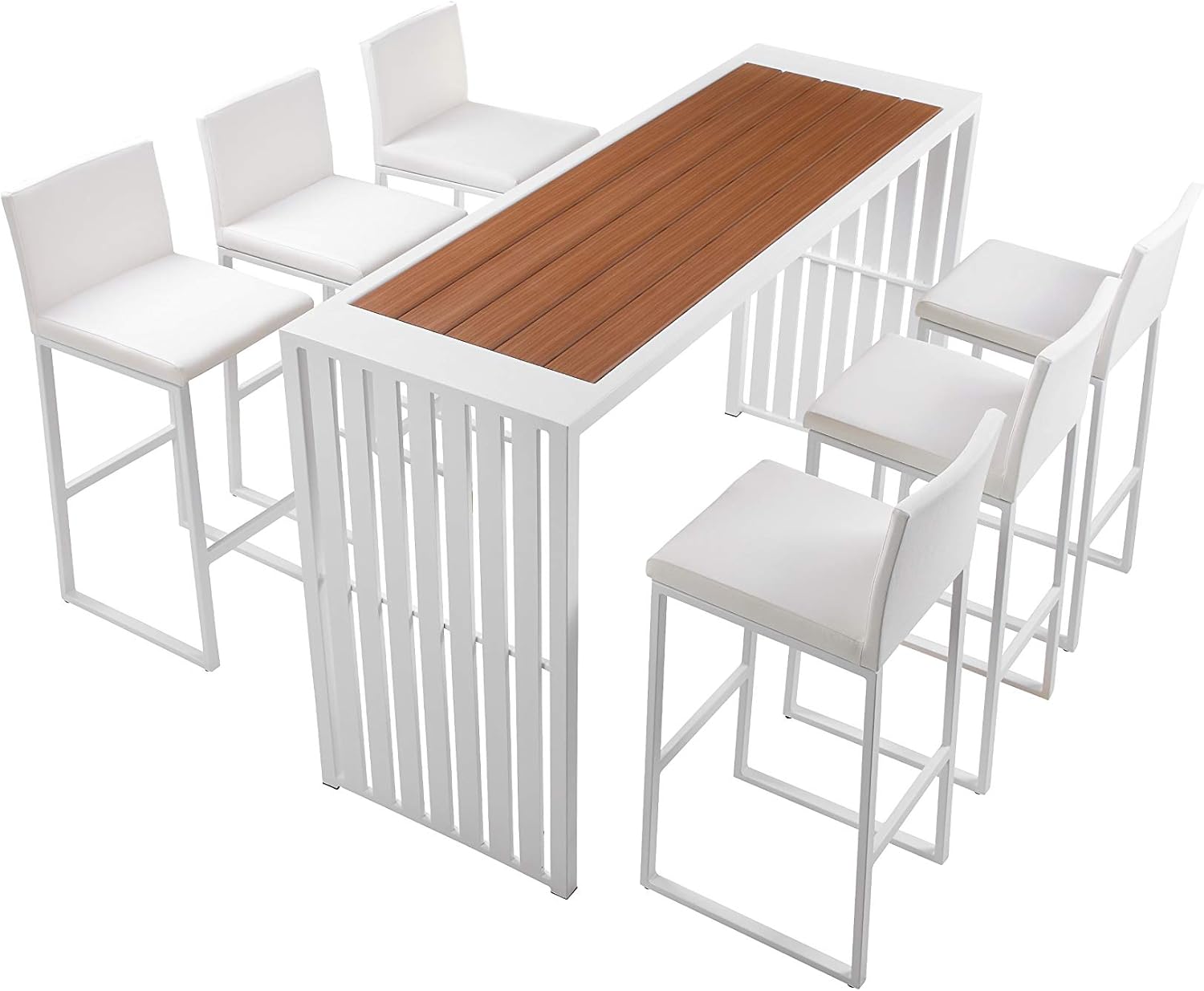 Pangea Home Milo 7 Piece Bar Set, Teak