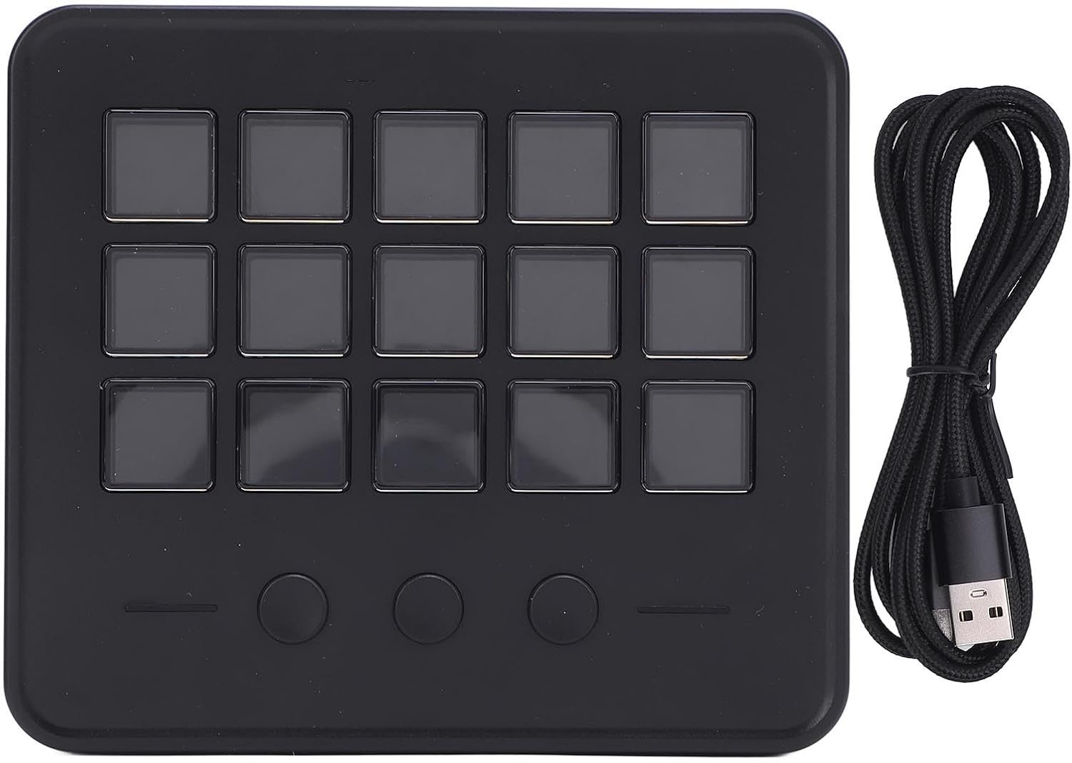 Jiawu Studio Controller, Stream Control Deck with 15 LCD Macro Keys Customizable, Game Operations Stream Keyboard, Trigger Actions on OBS, Works with and PC