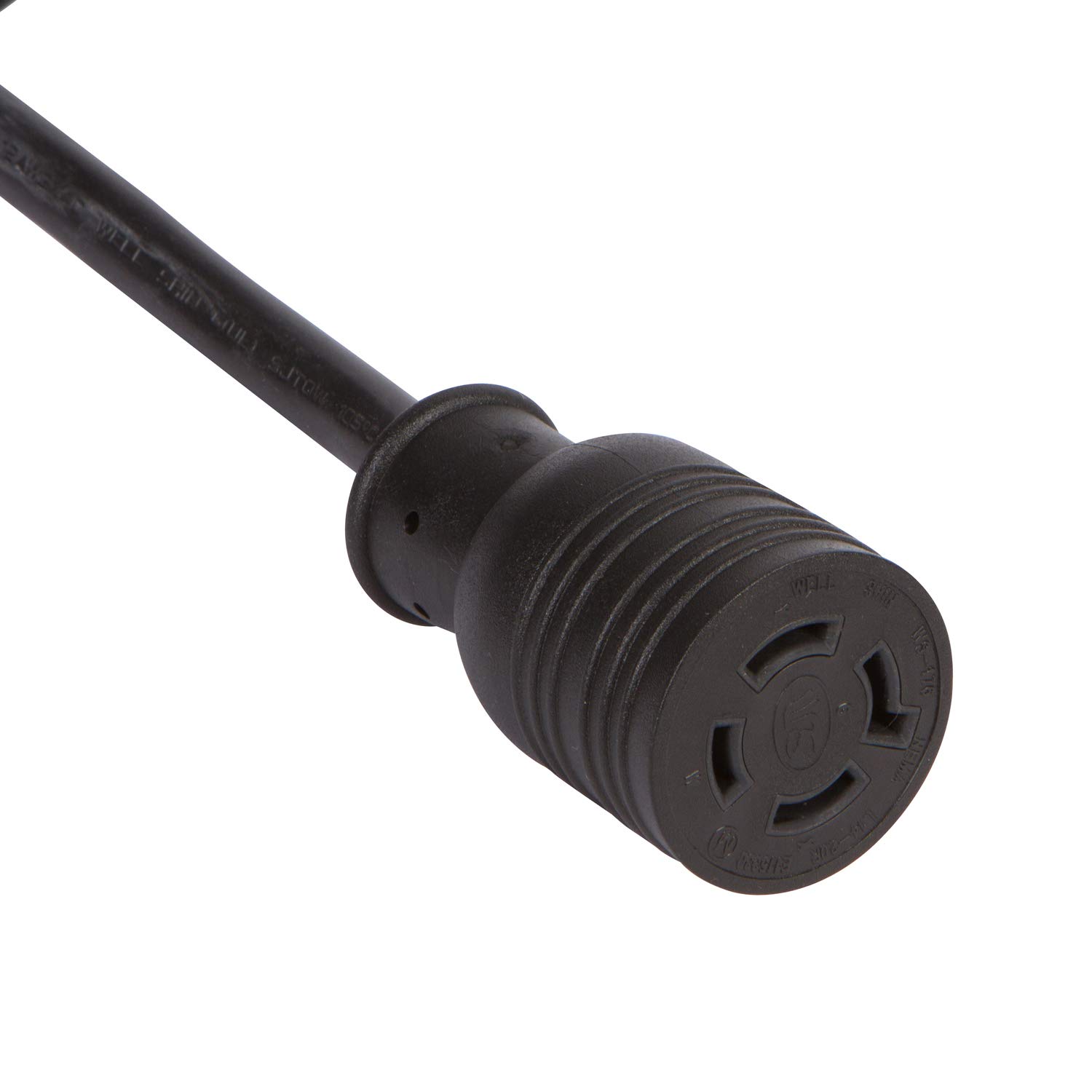 Morris Products Generator Power Cord Set – 30 Amps, 10/4, 10 Ft., 7.5 KW Max Gen Input – For Manual Transfer, Switches, Panels, Power Inlet Boxes – Molded, Rubber, Outdoor Use, Oil Resistant