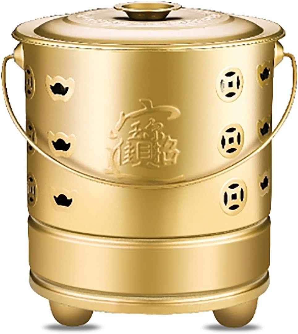 Paper Burner, Stainless Steel Burn Barrels with Fire Hook, Garden Fire Pit Cage for Burning Garbage Leaves Yard and Waste Debris Paper(48cm)