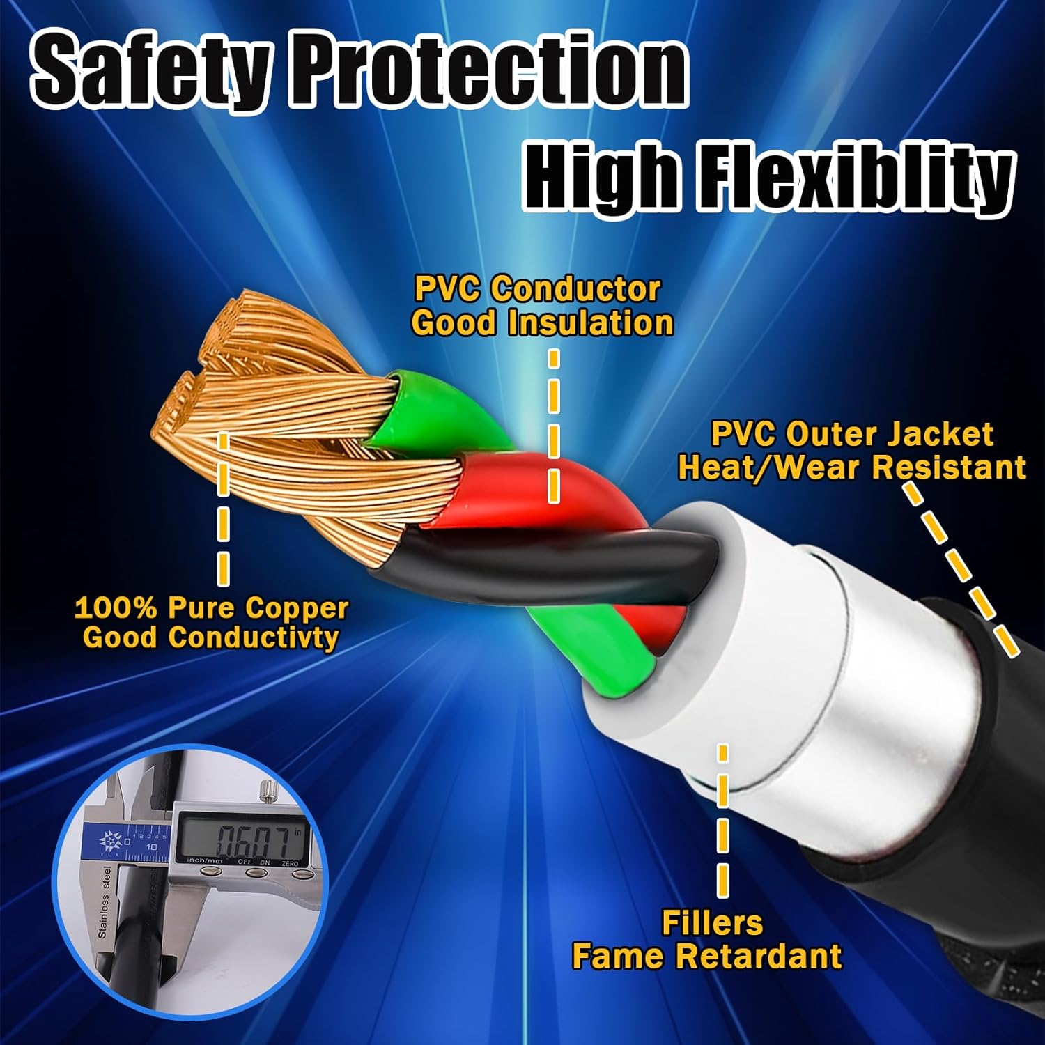 30 Amp Generator Cord and Power Inlet Box, 35 Ft SJTW 4X10AWG Generator Power Extension Cord 4 Prong Blue NEMA L14-30P to L14-30R 125V, 7500W Generator Power Inlet Organizer Combo Kit ETL Listed