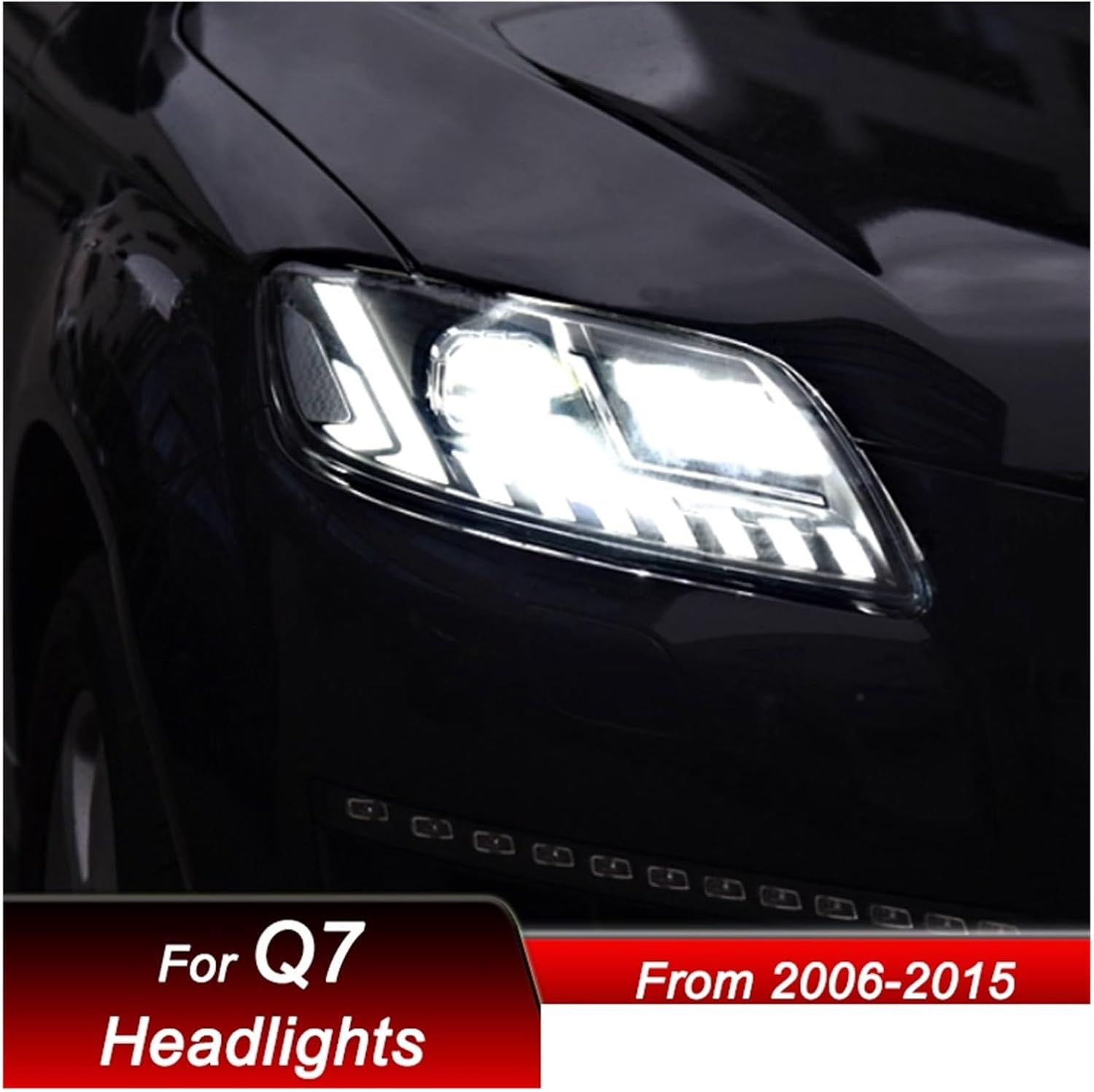 Hot Car Styling Headlights Compatible For Audi Q7 06-15 Style Full LED Assembly Upgrade Configure Projector Lens Accessories Kit(10-15 with AFS)