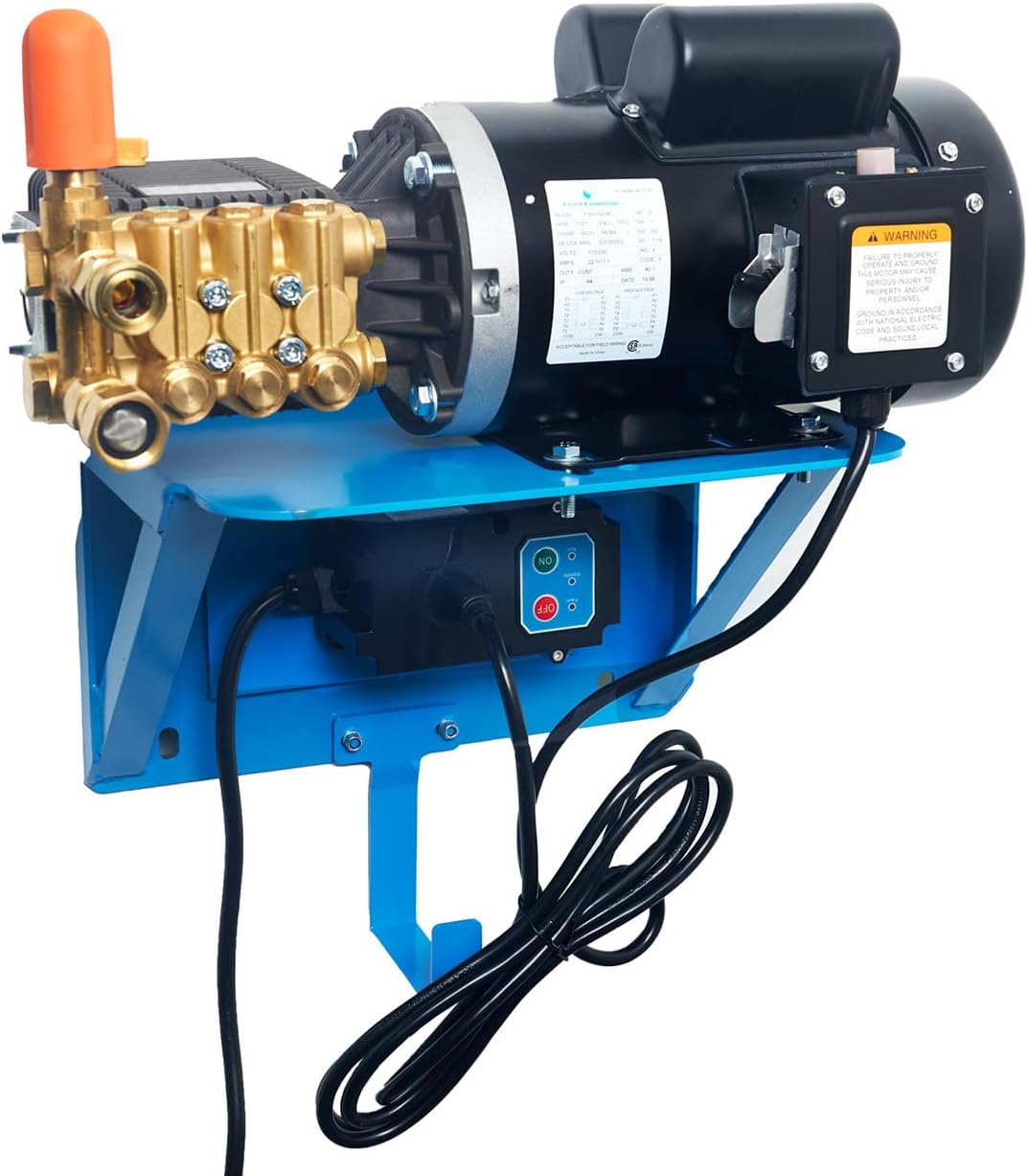 Canpump Electric Pressure Washer 1500 PSI, 2 GPM – Bertolini WBH 1920 Triplex Pump, 2 HP Motor 120 V – Includes Wall Mount Bracket, Wireless Control TSS, Spray Gun, Wand, 30-Ft Hose, 5 Nozzles