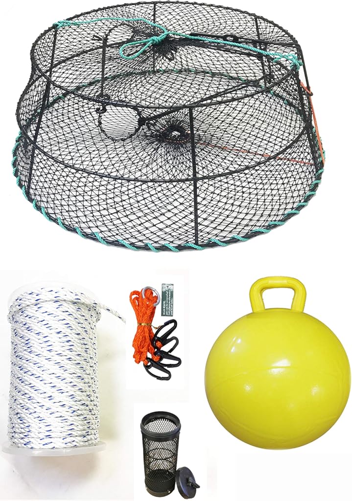 KUFA Sports Tower Style Vinyl Coated Prawn Trap with Prawn Trap Accessory Combo (CT78+PHM5+HA2)