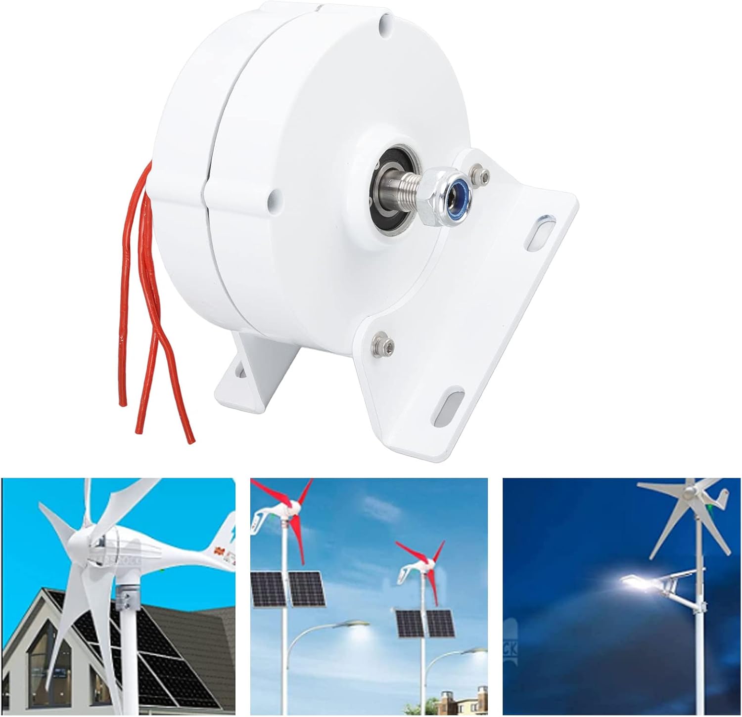 200W Three Phase Alternator Permanent Magnet Electric Motor Generator for Wind Turbine (24V)