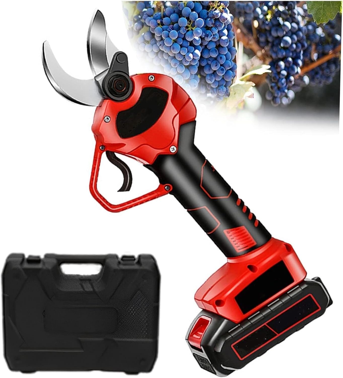 Handheld Garden Electric Scissors, Cordless Electric Pruning Shears, with 2PCS Rechargeable 2Ah Battery Powered Tree Branches Pruner, 30mm /1.2