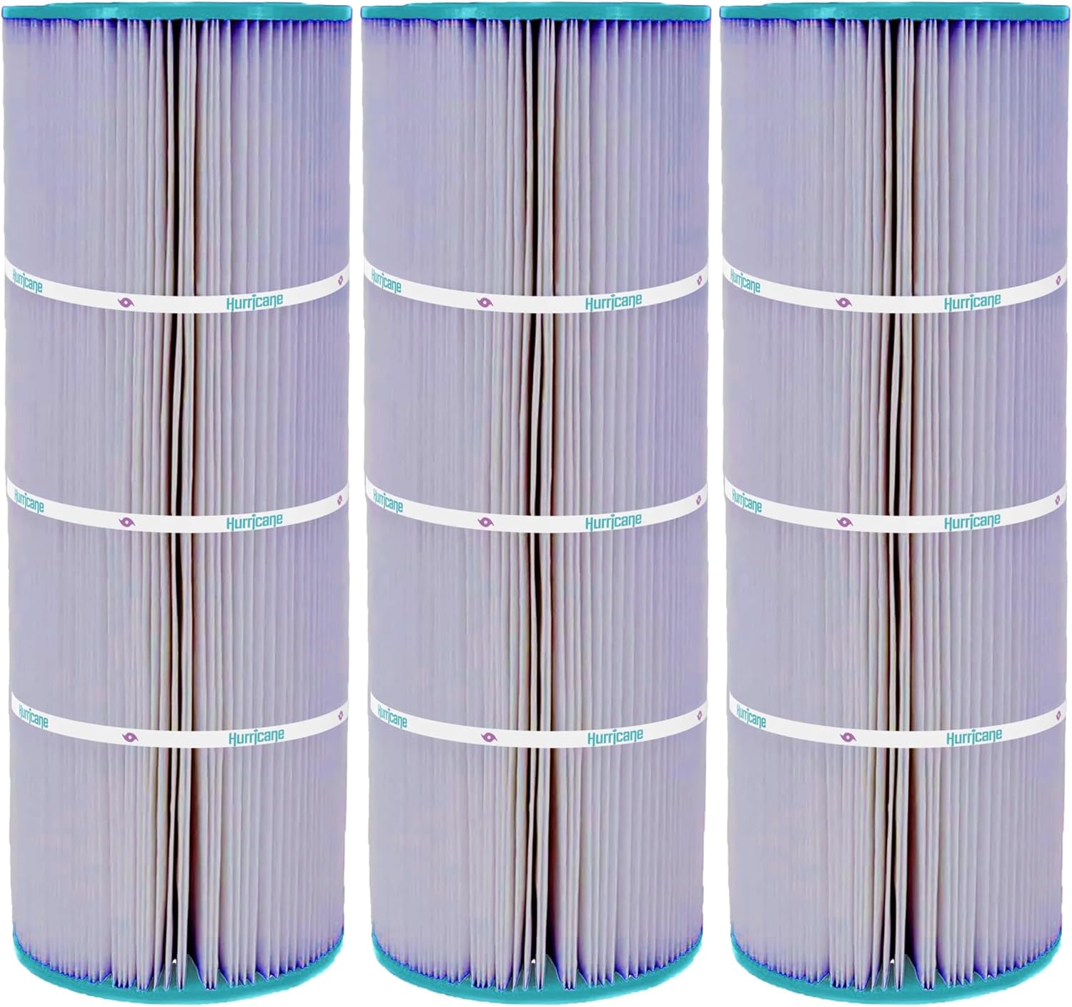 Hurricane Filters 3 Pack HF7656-01P Platinum Purple Pool Filter Cartridge - Replacement for PA50, Unicel C-7656, Filbur FC-1240, Hayward Star-Clear C500, Hayward C550, Pentair Purex CF-50