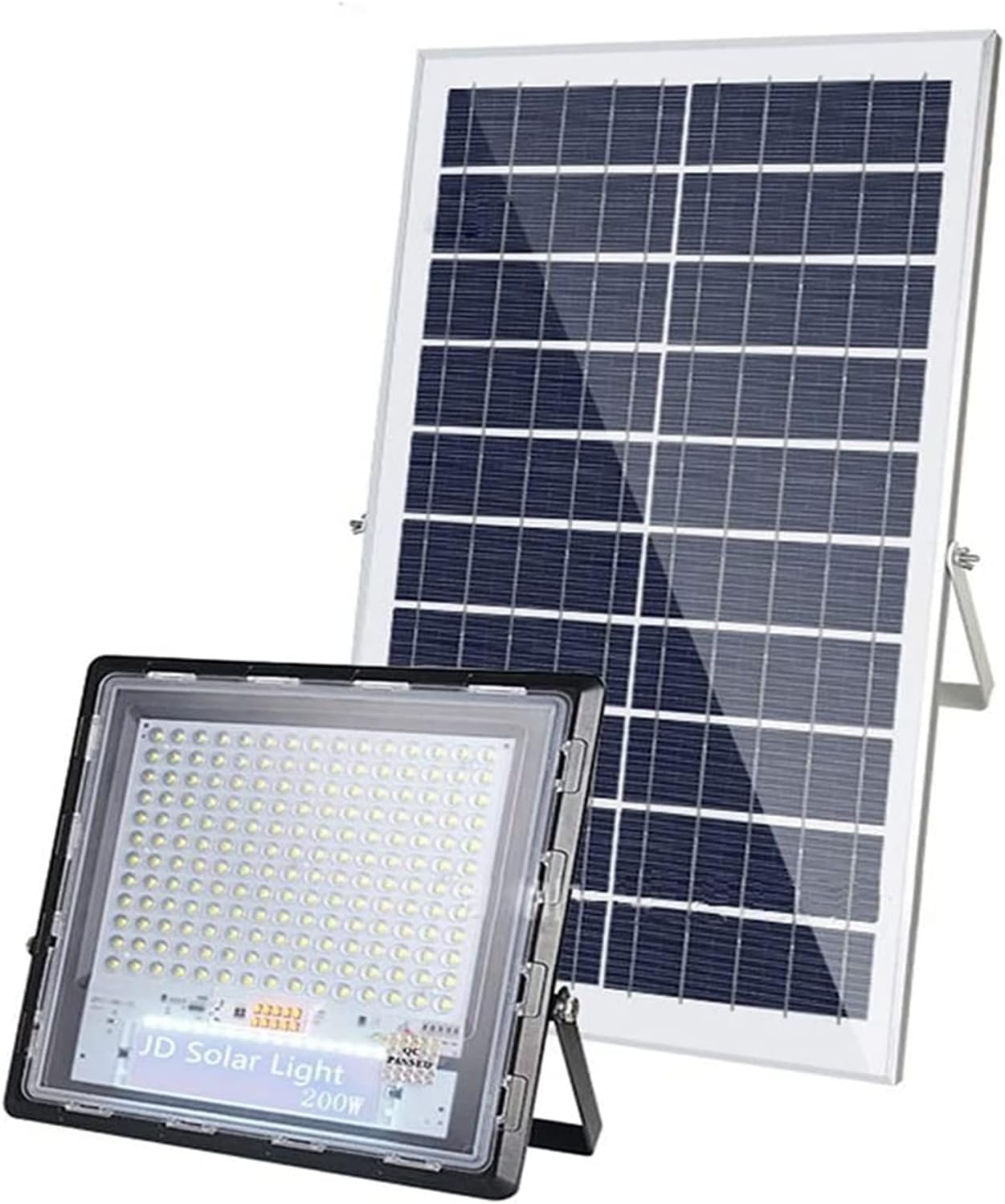 Courtyard Light Solar Flood Light with Remote Control, Ip67 Waterproof Bright Light Solar Security Lights, Outdoor Solar Street Lights with Battery Display for Shed,Barn,