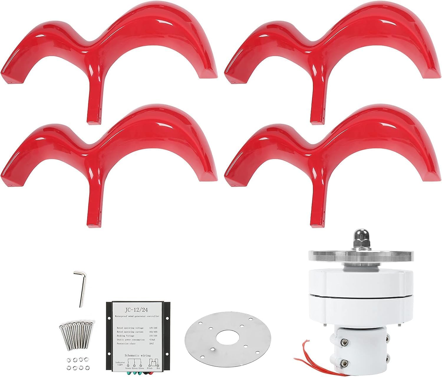 CAJUCA 9000W Wind Power,4-Blade Wind Wind Power Generator Generator 4 Blade Energy Utilization Vertical Axes Gourd Wind Solar Power