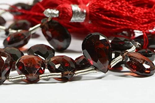 garnet faceted 4 beads natural jewelry making supplies 11x8x5mm to 10.5x7.7x5mm