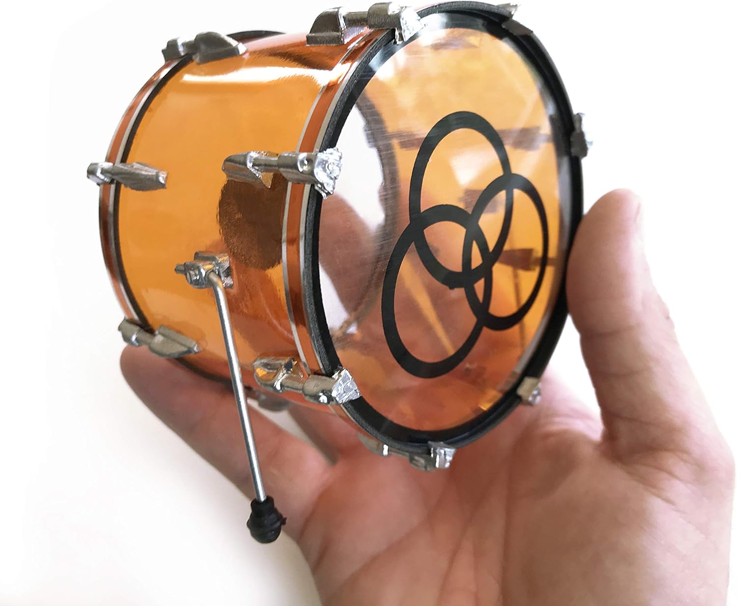 FanMerch Drum Kit Led Zeppelin, John Bonham, Tribute Vistalite Transparent Amber Mini Drum Set Replica Collectible