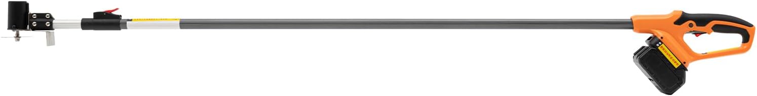 KLY-SH230 Electric Pole Saw, 40W 12000rpm Telescopic Hedge Trimmer, SK5 Steel Cordless Pole Saws for Tree Trimming Farm Municipal Gardens Courtyards Parks, Orange and Black