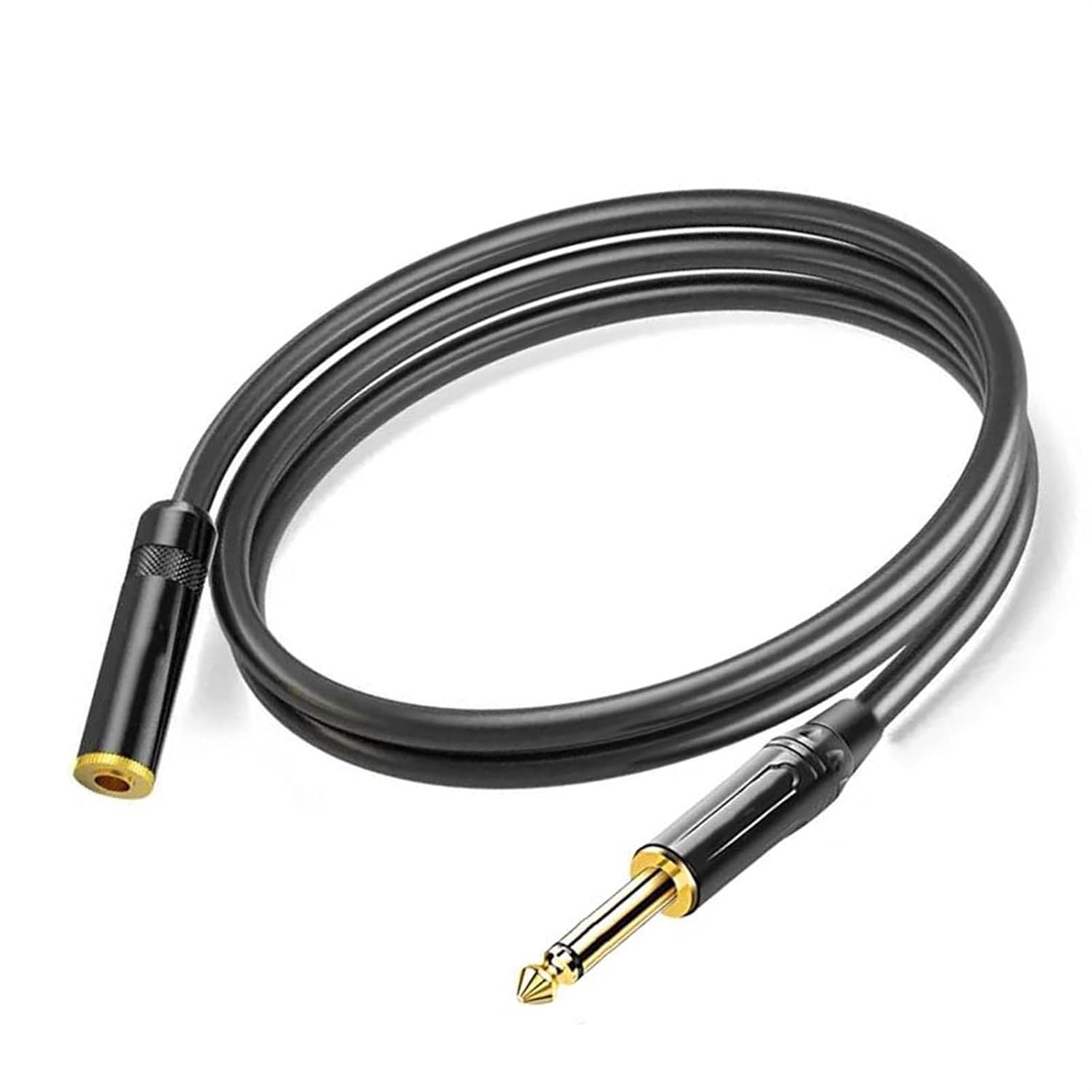 Guitar Audio Cable Stereo Extension Cable 1/4 Inch Male to 3.5mm Female Headphone Adapter for Amplifier Guitar Keyboard Piano(Ts,10m)