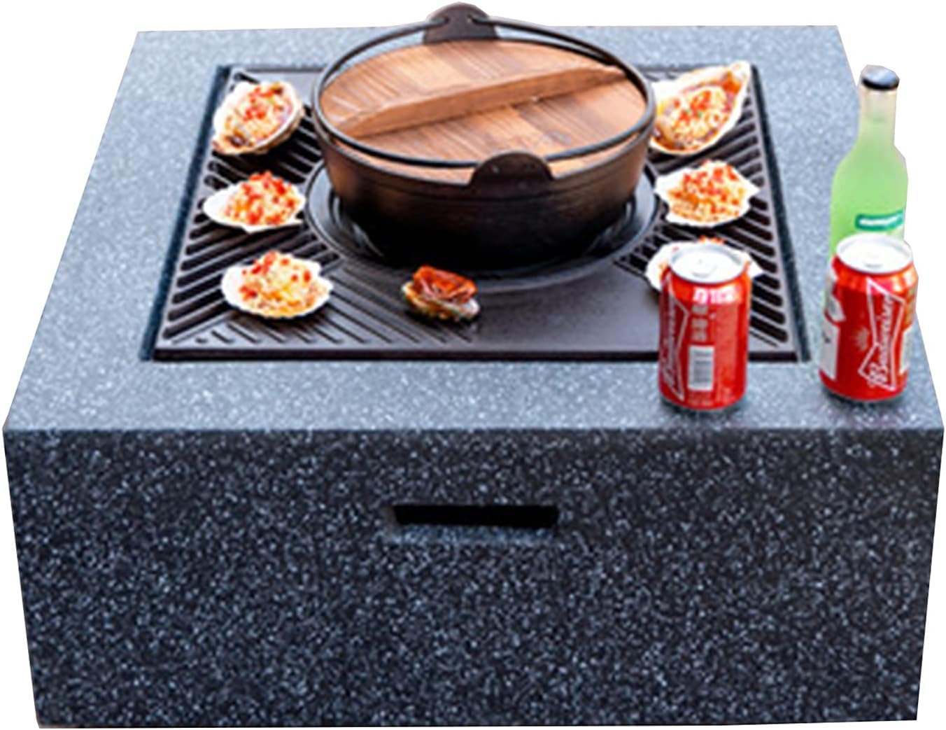 Fire Pit Outdoor fire Pit, Wood Burning fire Pit in Villa Courtyard, Home Terrace Barbecue Fireplace Set