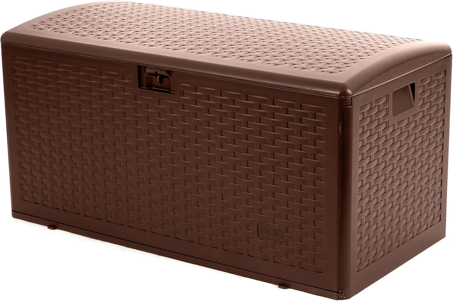 Plastic Development Group Outdoor Storage Deck Box, Standard Closure, 73 Gallon, Java