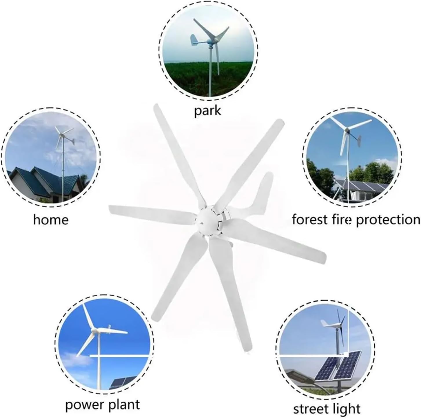 Wind Turbine Generator Kit, DIY 1KW Free Energy Wind nerator Turbine for Home Farm 1000W 12V 24V 48V Horizontal Windmill Kit for Hybrid Solar Wind System(48V_1000W)