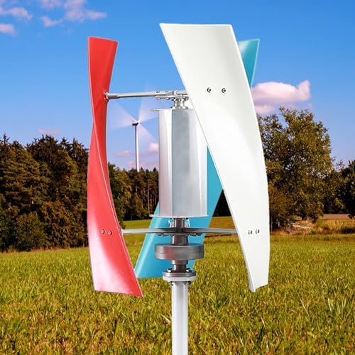 Vertical Wind Turbine Generator 3 Blades with Controller - 10000W 12V/24V/48V Wind Power Generator for Boats, Cabins, Homes, Industrial Use - Efficient Renewable Energy Solution