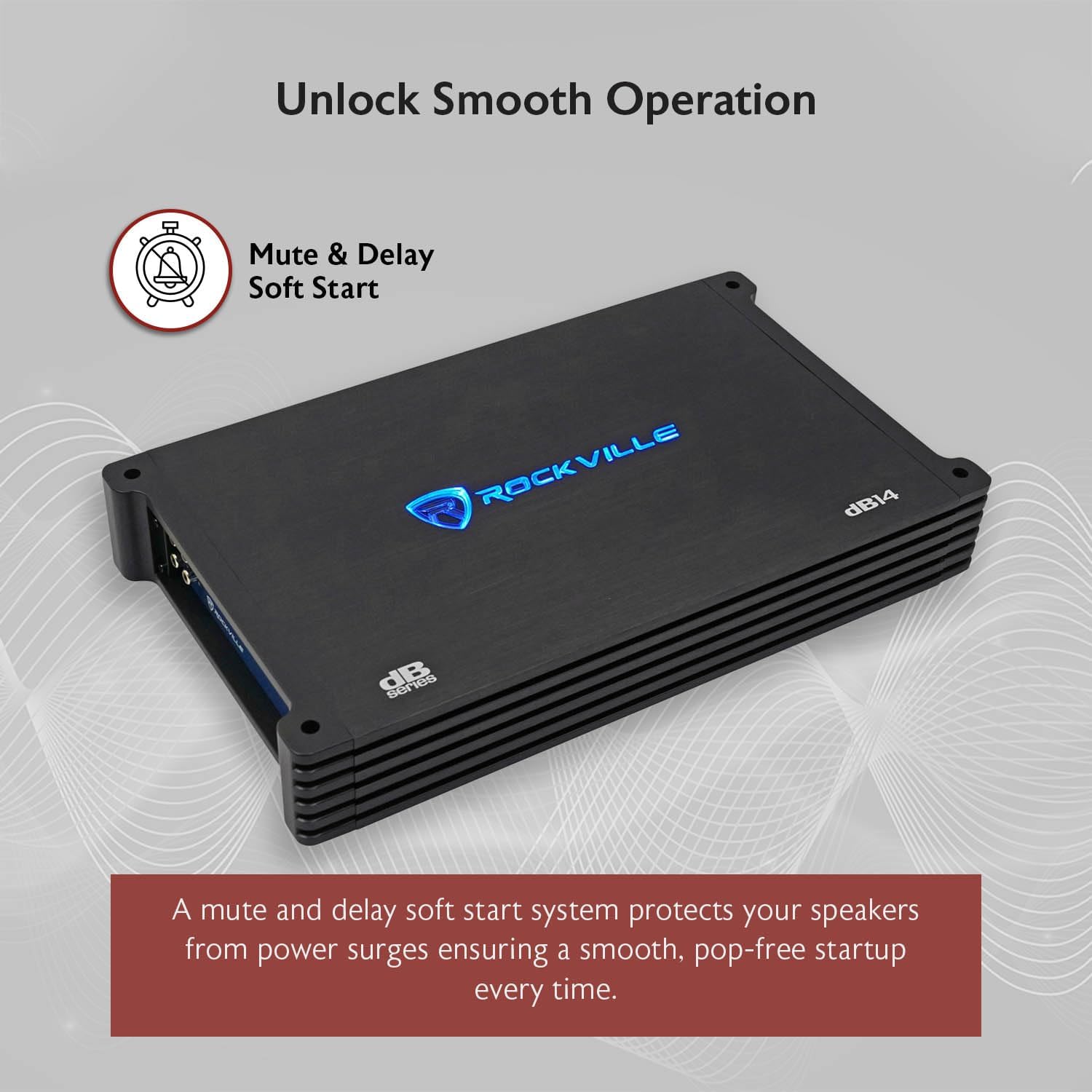 Rockville dB14 Mono Car Amplifier, 4000W, Class-D, Dyno-Certified, Subsonic Filter, EQ, Crossover, Bass Remote, Perfect for Subwoofers, and Car Audio