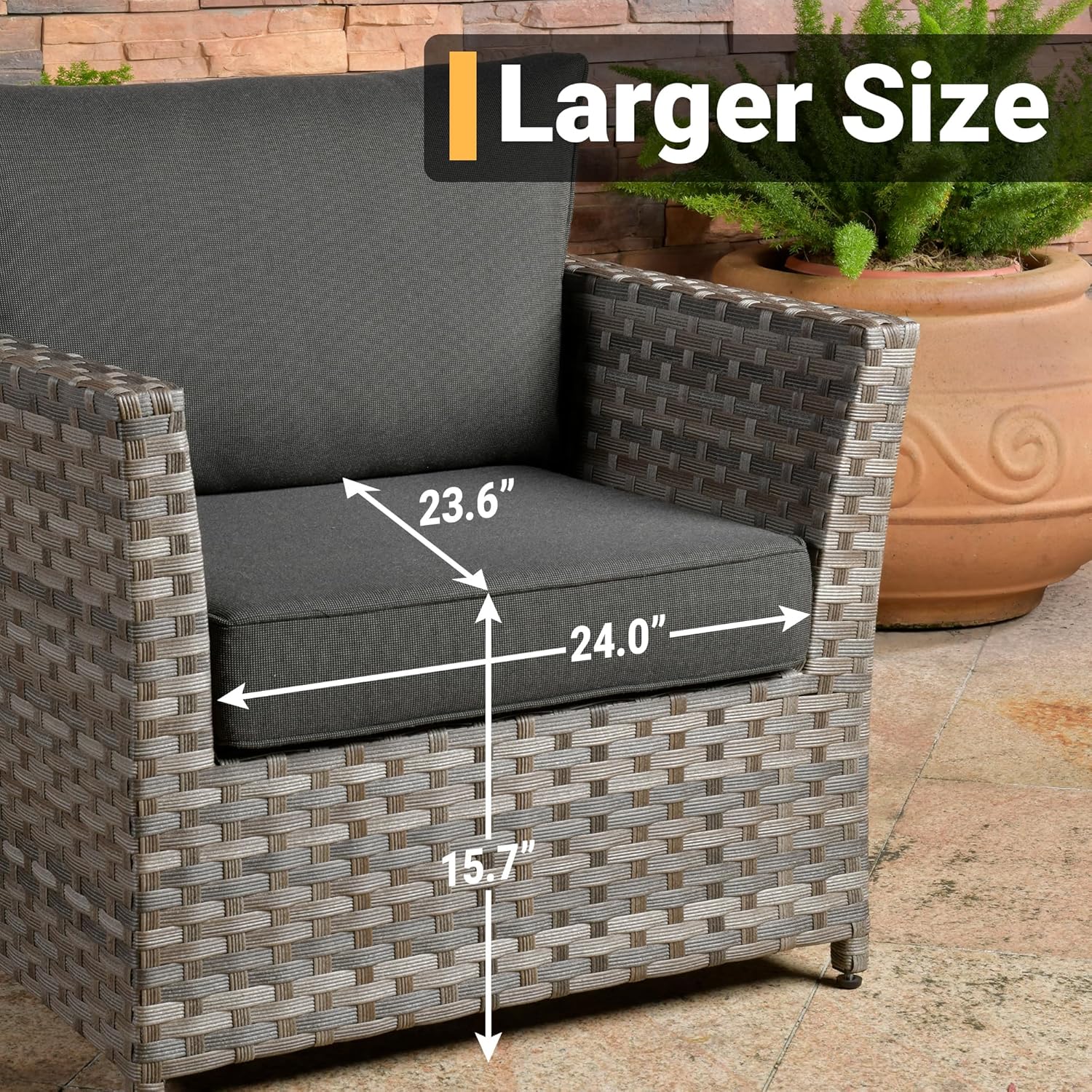 16 Pieces Patio Furniture Conversation Set with 42
