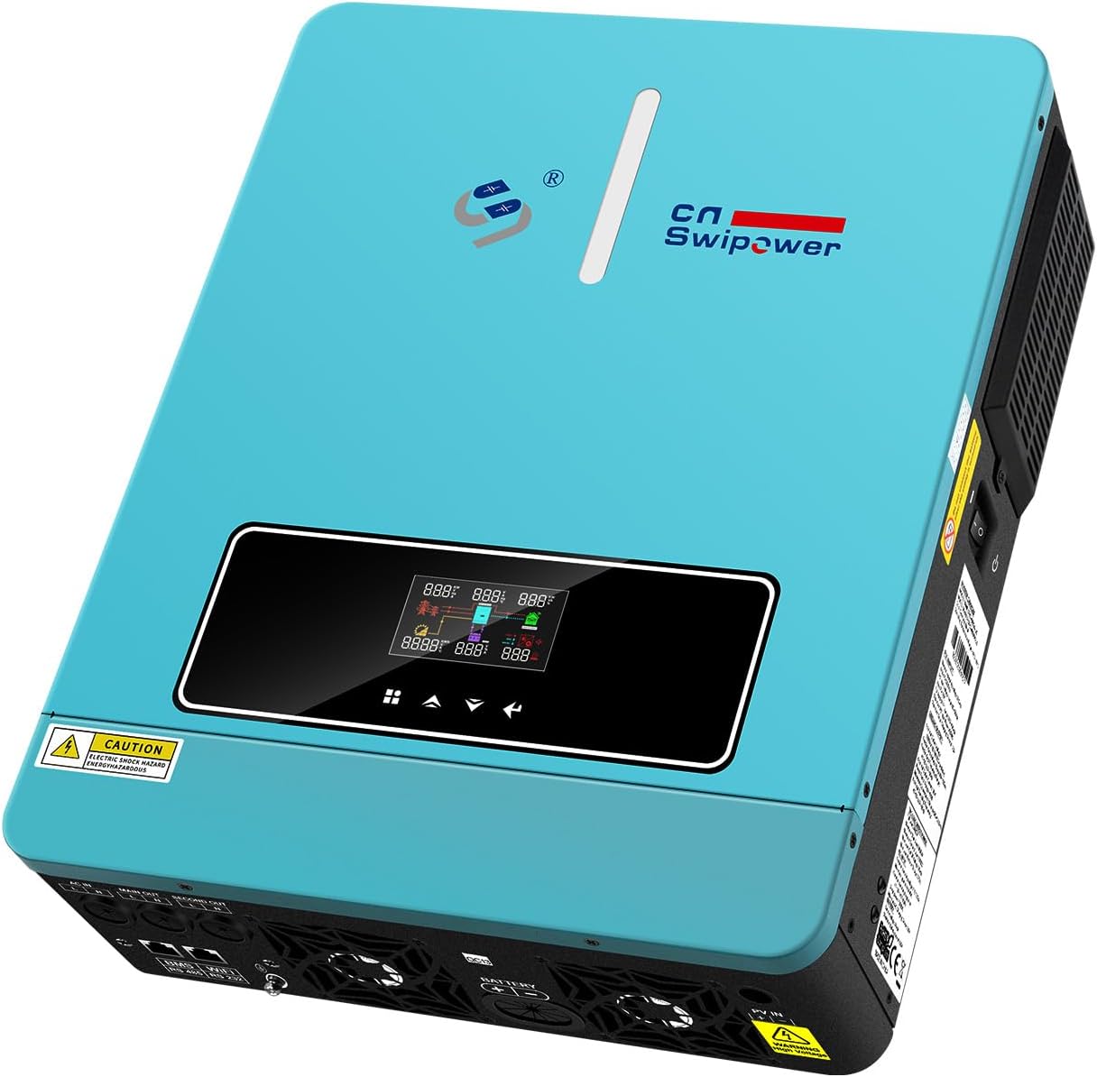 3600W Hybrid Solar Inverter 24VDC to AC 110V/ 60Hz & Built-in 120A MPPT Controller, for Homes Backup & Off-Grid