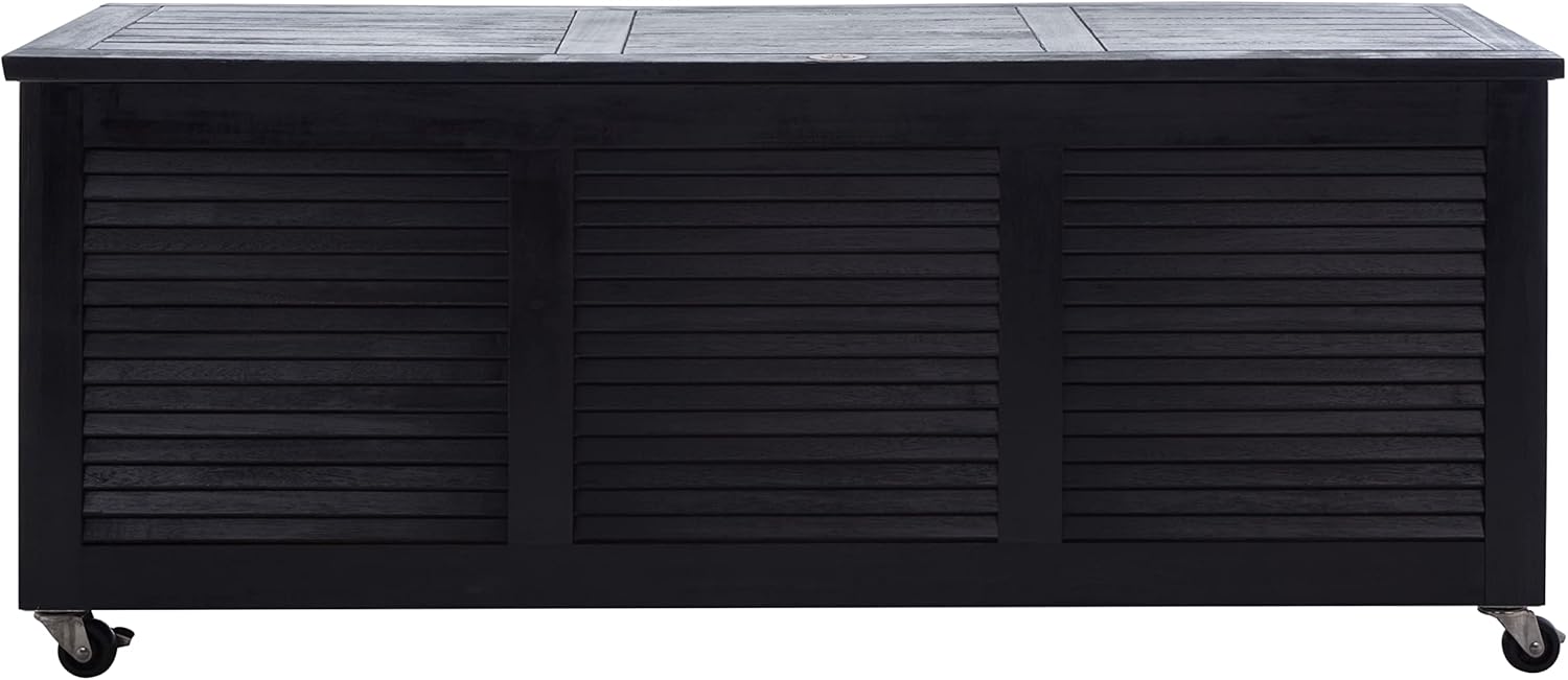 SAFAVIEH Outdoor Collection Elina Black 47-inch Long Cushion Box