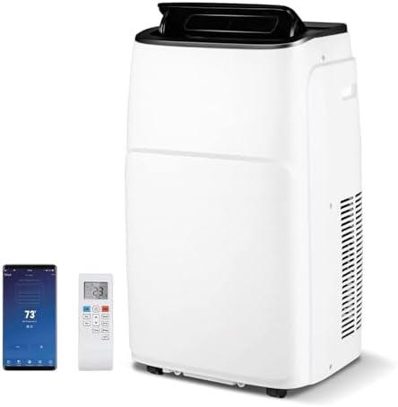 GOFLAME Portable Air Conditioner & Heater 13000 BTU, 4-in-1 Stand up AC Unit, Dehumidifier, Heater & Fan with Remote Control Window Kit For Rooms up to 600 Sq.ft