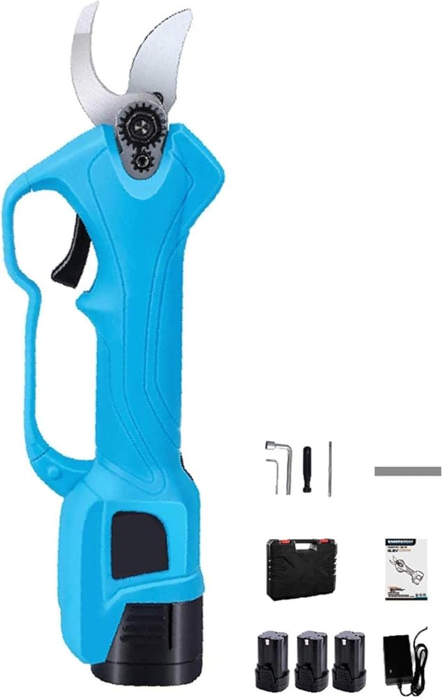 Electric Secateurs Professional Electric Pruning Shears 16.8V Li-Ion Battery Tree Branch Pruner Rechargeable Garden Cutting Shears 28Mm