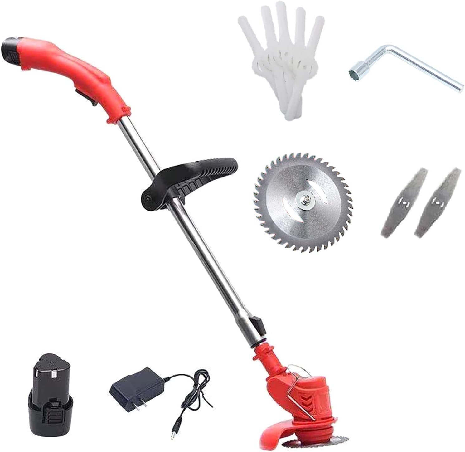 Cordless Lawn Mower, 12V Rechargeable Handheld Trimmer Portable Home Small Lawn Mower for Garden Lawn Yard