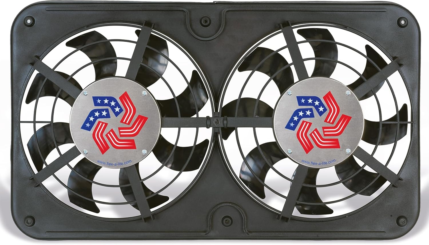 Flex-A-Lite Lo-Profile Dual S-Blade Electric Fan, Pusher-Puller / Reversible Fan (440), Car Accessories, 12-1/8 Inches